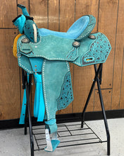 Load image into Gallery viewer, Solid Teal 16” Saddle