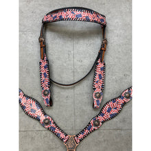 Load image into Gallery viewer, American Flag Leather Tack Set