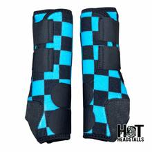 Load image into Gallery viewer, Blue Checkered Sport Boots