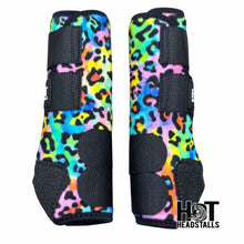 Load image into Gallery viewer, Rainbow Cheetah Sport Boots