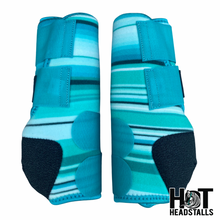 Load image into Gallery viewer, Teal Serape Sport Boots