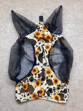 Load image into Gallery viewer, Cowhide Sunflower Fly Mask
