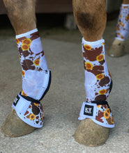Load image into Gallery viewer, Cowhide Sunflower Bell Boots