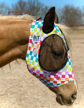 Load image into Gallery viewer, Hippie Checkered Fly Mask