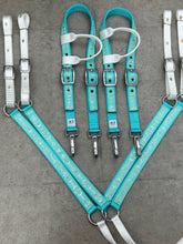 Load image into Gallery viewer, Ice Blue and Gold Snaffle Bits Tack Set