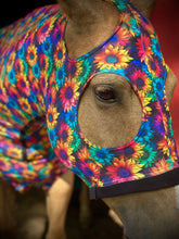 Load image into Gallery viewer, Rainbow Sunflowers Lycra Hood