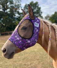 Load image into Gallery viewer, Purple Wildflowers Fly Mask