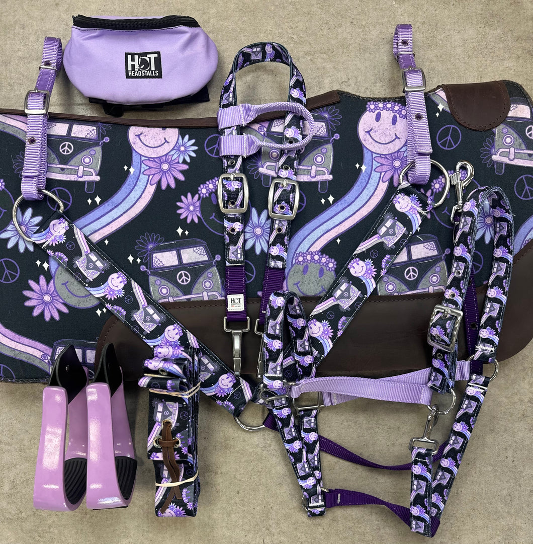 Purple Hippie Nylon Tack Bundle