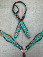 Load image into Gallery viewer, Turquoise Aztec Tack Set