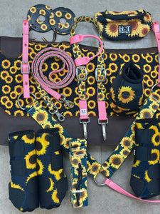 Black Sunflower and Light Pink Tack Bundle