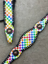 Load image into Gallery viewer, Rainbow Checkered Tack Set