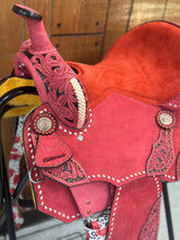 Load image into Gallery viewer, Red Pick Your Pattern 14.5” Saddle