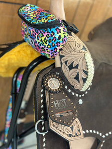 Rainbow Cheetah 16” Saddle