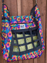 Load image into Gallery viewer, Rainbow Sunflowers Hay Bag