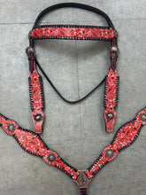 Load image into Gallery viewer, Red Paisley Tack Set