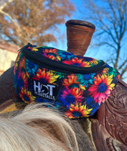 Load image into Gallery viewer, Rainbow Sunflowers Saddle Pouch
