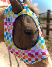 Load image into Gallery viewer, Hippie Checkered Fly Mask