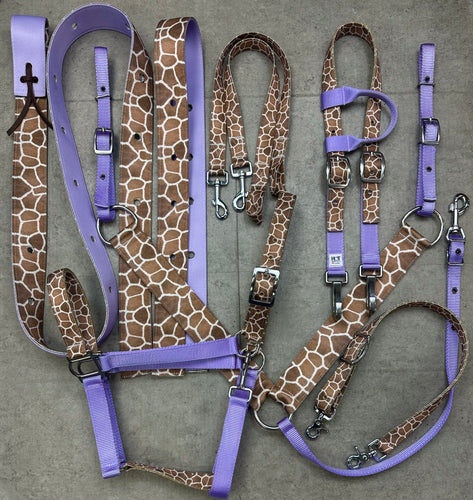 Lavender and Giraffe Tack Bundle