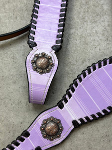 Lavender Serape Leather Tack Set
