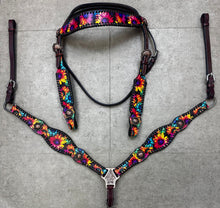 Load image into Gallery viewer, Rainbow Sunflowers Tack Set