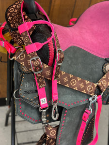 Pink and Designer 15” Saddle Bundle
