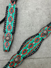 Load image into Gallery viewer, Turquoise Aztec Tack Set