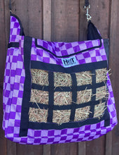 Load image into Gallery viewer, Purple Checkered Hay Bag