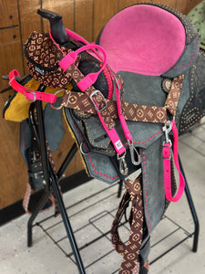 Pink and Designer 15” Saddle Bundle