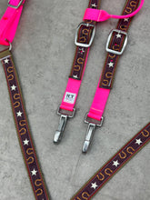 Load image into Gallery viewer, Hot Pink and Brown Horseshoe Tack Set