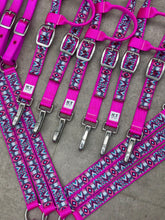 Load image into Gallery viewer, Fuchsia and Teal Aztec Tack Set