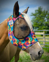 Load image into Gallery viewer, Rainbow Sunflowers Fly Mask
