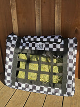 Load image into Gallery viewer, Black and White Checkered Hay Bag