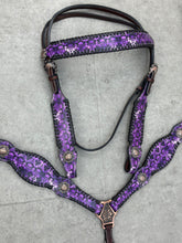 Load image into Gallery viewer, Purple Skulls Leather Set
