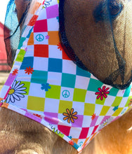 Load image into Gallery viewer, Hippie Checkered Fly Mask