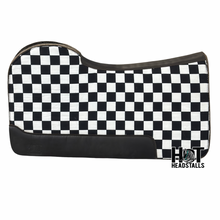 Load image into Gallery viewer, Wither Relief Black and White Checkered Saddle Pad