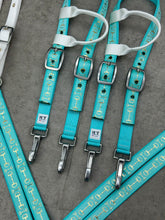 Load image into Gallery viewer, Ice Blue and Gold Snaffle Bits Tack Set
