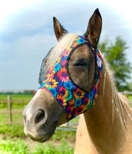 Load image into Gallery viewer, Rainbow Sunflowers Fly Mask