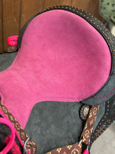 Load image into Gallery viewer, Pink and Designer 15” Saddle Bundle
