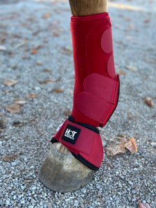 Crimson Red Bell Boots
