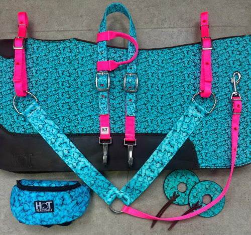 Turquoise Stone and Hot Pink Tack Bundle
