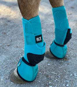 Turquoise Bell Boots