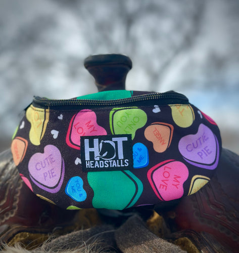 Candy Hearts Saddle Pouch