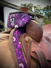 Load image into Gallery viewer, Wither Relief Purple Wildflowers Saddle Pad