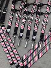 Load image into Gallery viewer, Gold Glitter, Pink, and Black Stripes Tack Set