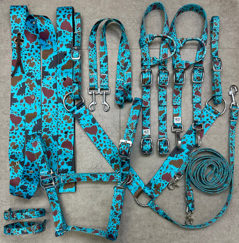 Blue Cowhide Tack