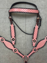 Load image into Gallery viewer, Red Checkered Tack Set