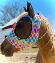 Load image into Gallery viewer, Hippie Checkered Fly Mask
