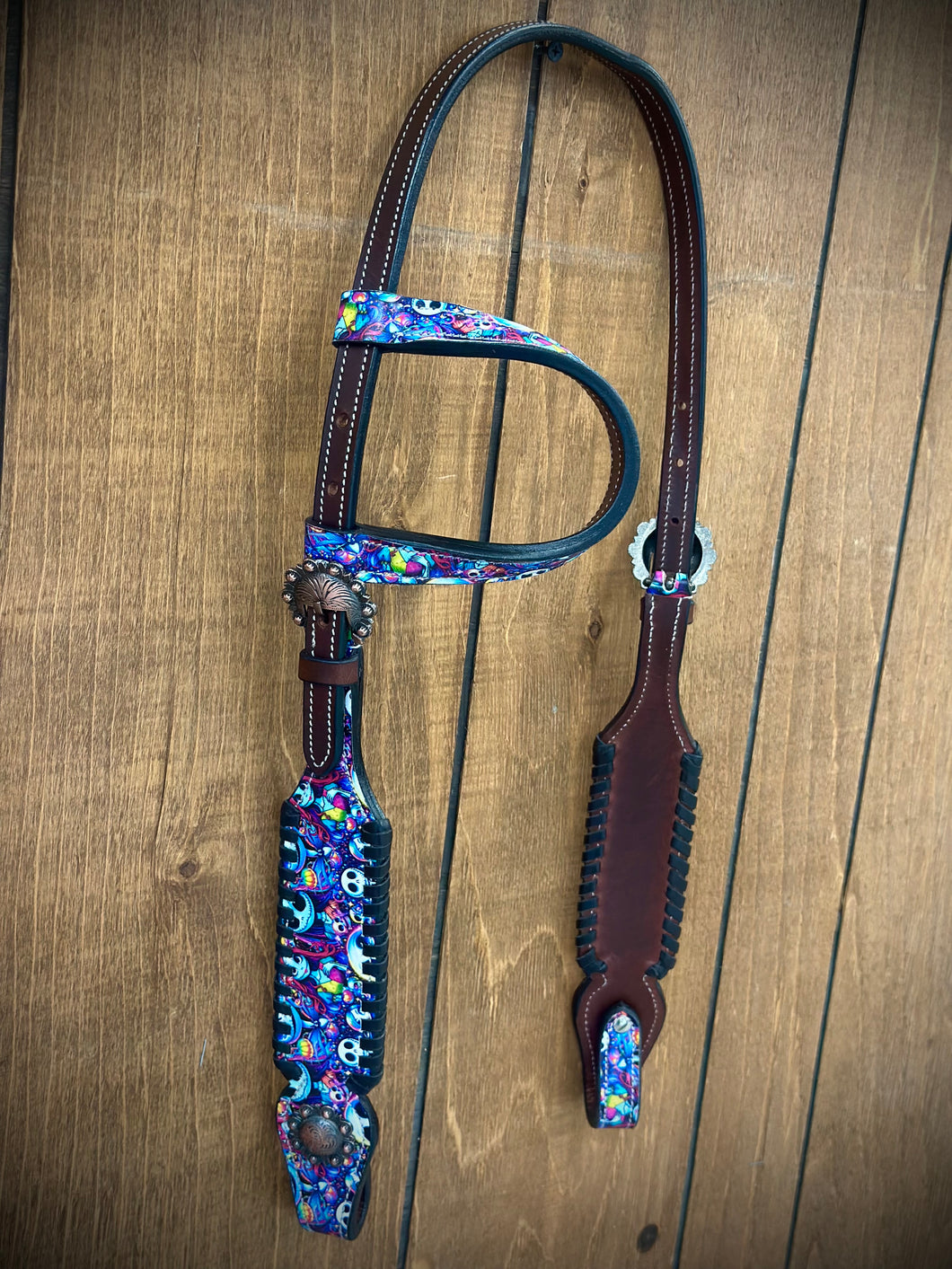 Halloween One Ear Leather Headstalls