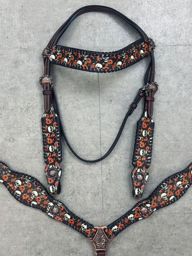 SkullFlower Tack Set