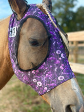 Load image into Gallery viewer, Purple Wildflowers Fly Mask